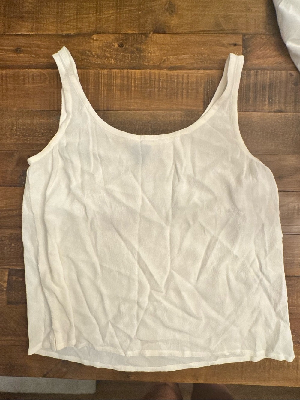 EILEEN FISHER Cream‎ Scoop Neck Tank Top